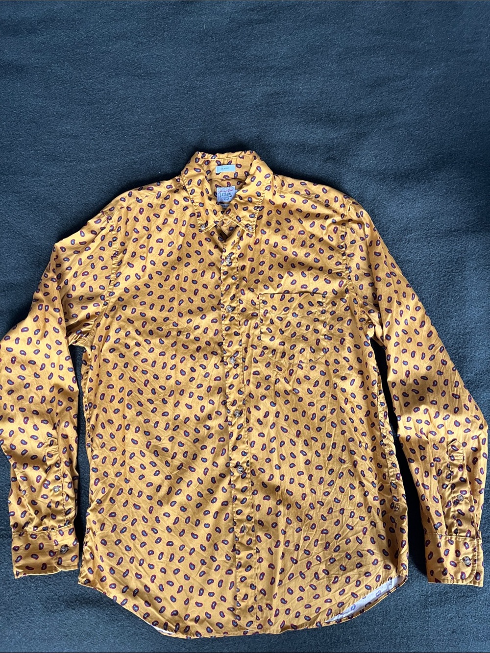 J. Crew Secret Wash 100% Cotton Men’s Paisley Shirt